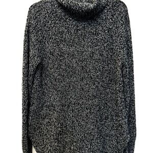 Silence + Noise Women’s Roll Neck Long Sleeve Sweater Size L Black White